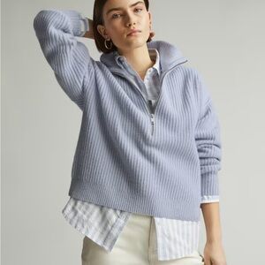 NWT - Everlane Felted Merino Half-Zip Sweater